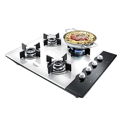 Buy Prestige Hob Glass Top 4 Burner Auto Ignition Gas Stove Black