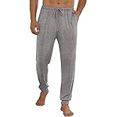 Ekouaer Men's Pajama Pants Ultra Lightweight Pjs Bottoms Soft Sleep Jogger Pants with Pocket Drawstring