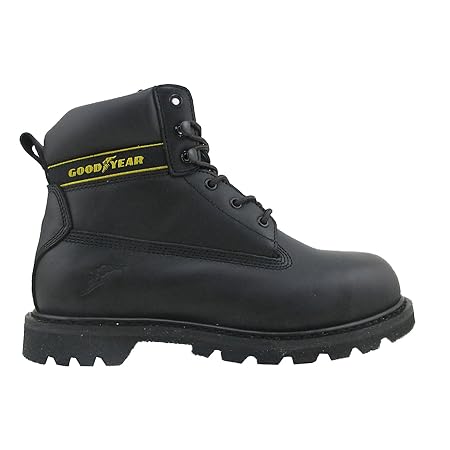 Goodyear gybt1536 a Wasserdicht Mid Cut Leder Sicherheitsstiefel, UK 6/EU 40, Schwarz