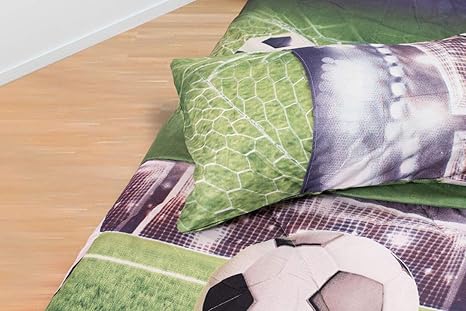 Buy Atmax Kelly Green With Football Design Comforter Set Single