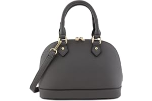 FASHIONPUZZLE Zip-Around Saffiano Classic Dome Satchel