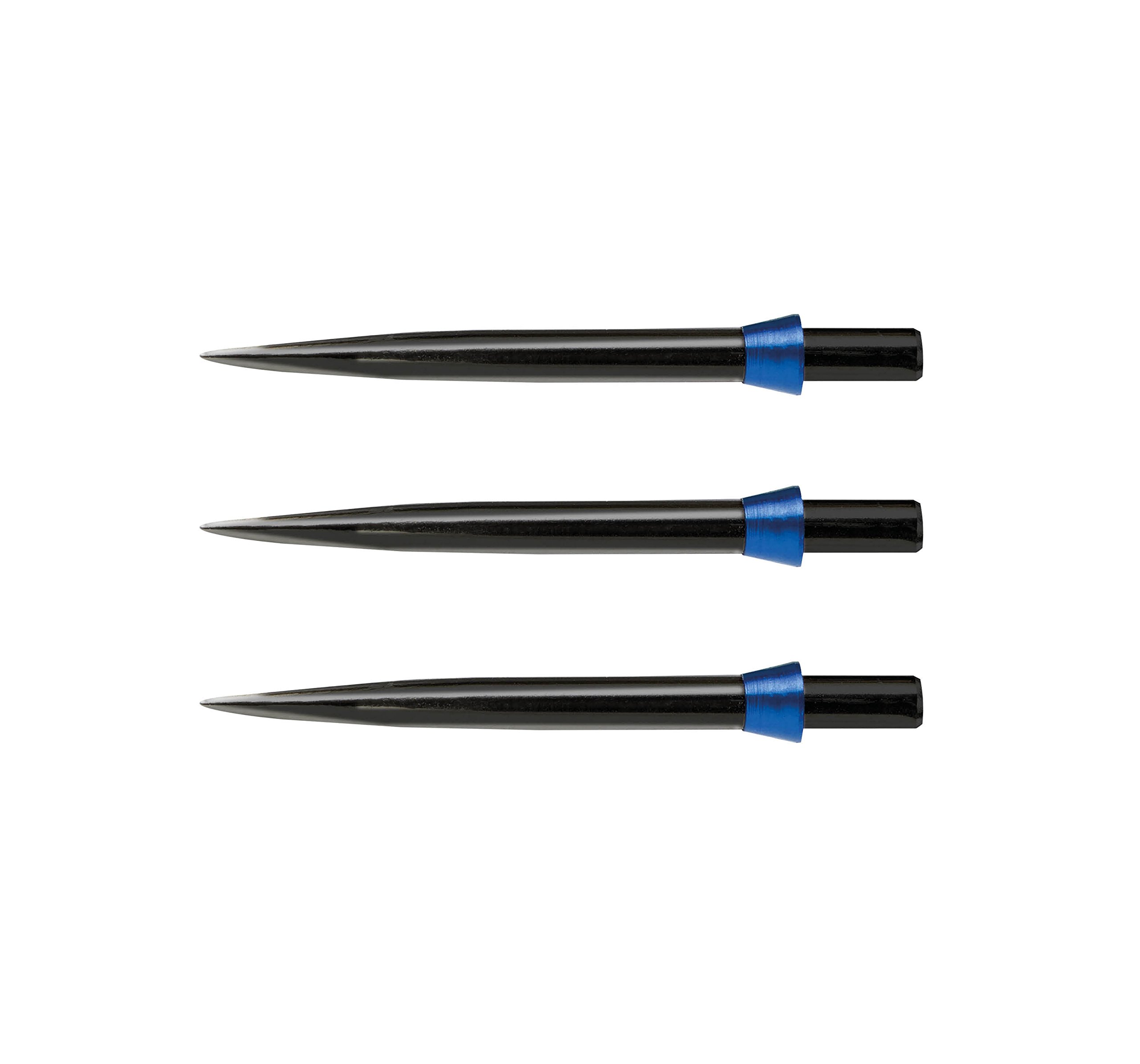 RED DRAGON Specialist Darts Points Trident Points Black Standard 32mm with Blue Tridents - 1 set per pack