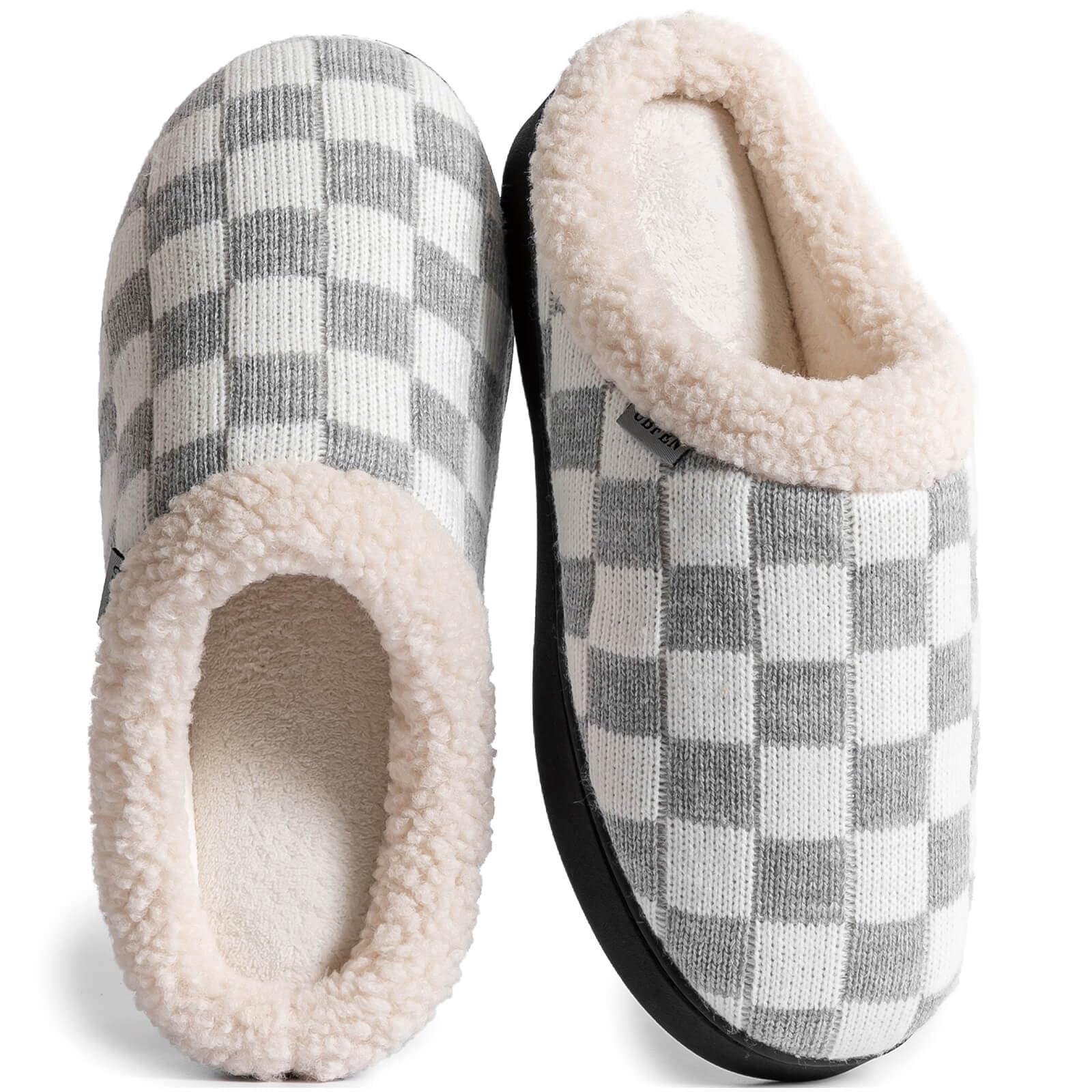 UBFEN Mens Slippers for Indoor Bedroom Memory Foam
