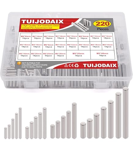 thumbnail image 2 of 20 Pack 8 Mm X 20 Mm Dowel Pins, 316L Stainless Steel Cylindrical Dowel Pins Shelf Support Peg Pin Rod Fasten Elements Metal Shelf Pegs Silver Tone 2 of 14