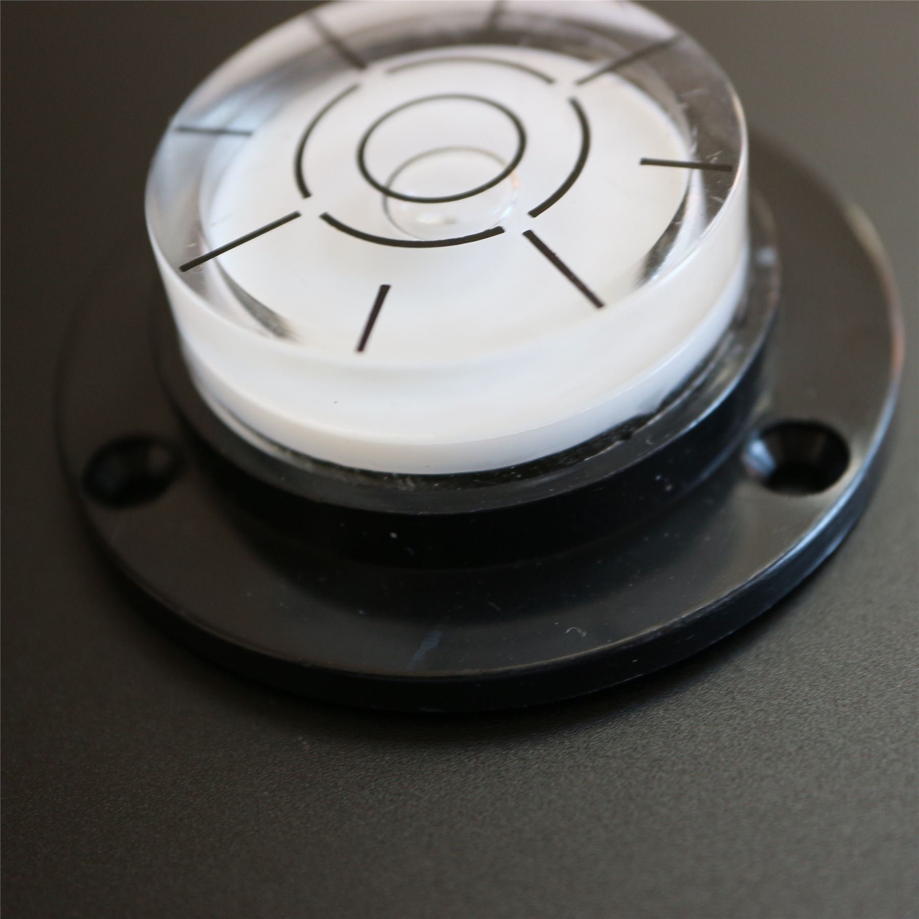 Flanged Medium Circular Bulls Eye Bubble Level - Tool Clock Hobby Turntable Camera Caravan, Clear aqueous