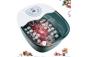Neprock Foot Spa Bath Massager with Heat, Pedicure Foot soak tub with 22 Massaging Rollers for Foot Pain Relief，Foot Bath Spa with Bubbles Christmas Gifts for Women from Daughter