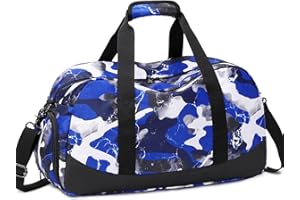 JIANYA Kids Overnight Duffle Bag Boys Sports Gym Bag with Shoe Compartment & Wet Pocket, Carry On Sleepover Bag Athletic Bag