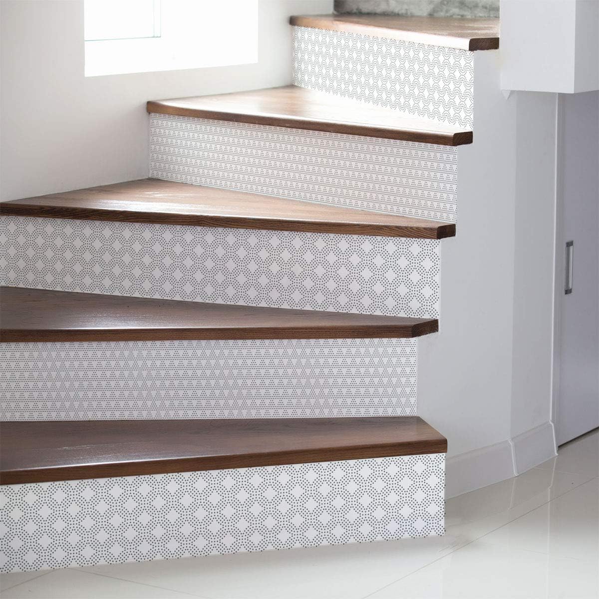 4 x Scandinavian Tile Stair Stickers, Oskar, 4 Bandes de 15 x 105 cm - Image 5