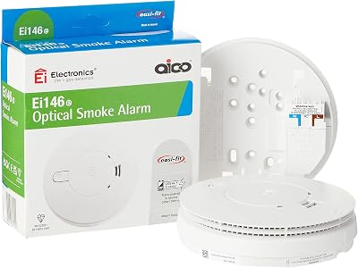 Aico Ei146e Optical Smoke Alarm 230V AC Mains + 9V Battery Back-Up