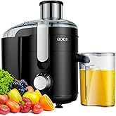 GDOR Juicer Machine, Electric Centrifugal Juicer with Titanium Enhanced Cut Disc, Dual Speeds with 2.5" Feed Chute, for Fruit