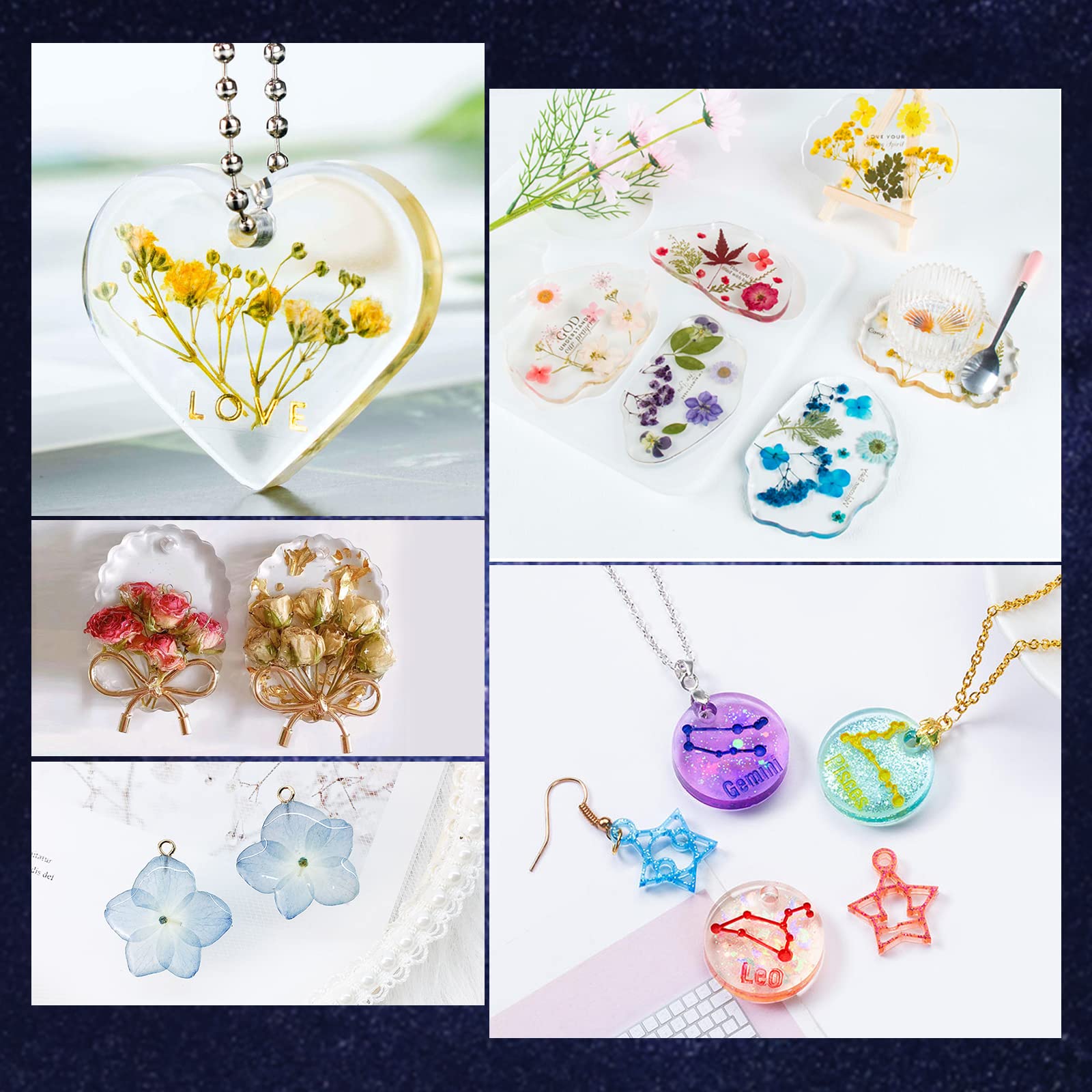UV Resin 300g- VIDA ROSA RESIN Crystal Clear Hard Ultraviolet Curing Epoxy Resin For Jewellry Making Art Pendants, Earrings, Necklaces, Bracelets, Nail Art Accessories