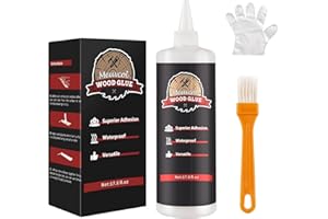 Meuvcol Wood Glue, 17.6 Oz Wood Glue Extra Strong for Furniture, Waterproof Clear Wood Glue for Woodworking, Interior & Exter