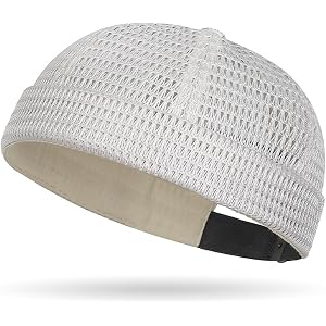 Brimless Hats for Men Breathable Brimless Docker Hat Lightweight Mesh Skull Cap Beanie Hats