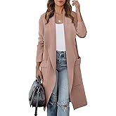 ANRABESS Women's Long Cardigan Sweater 2025 Fall Fashion Casual Oversized Knit Open Front Coatigan Jacket Coat Outfits