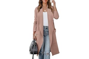 ANRABESS Women's Long Cardigan Sweater 2025 Fall Fashion Casual Oversized Knit Open Front Coatigan Jacket Coat Outfits