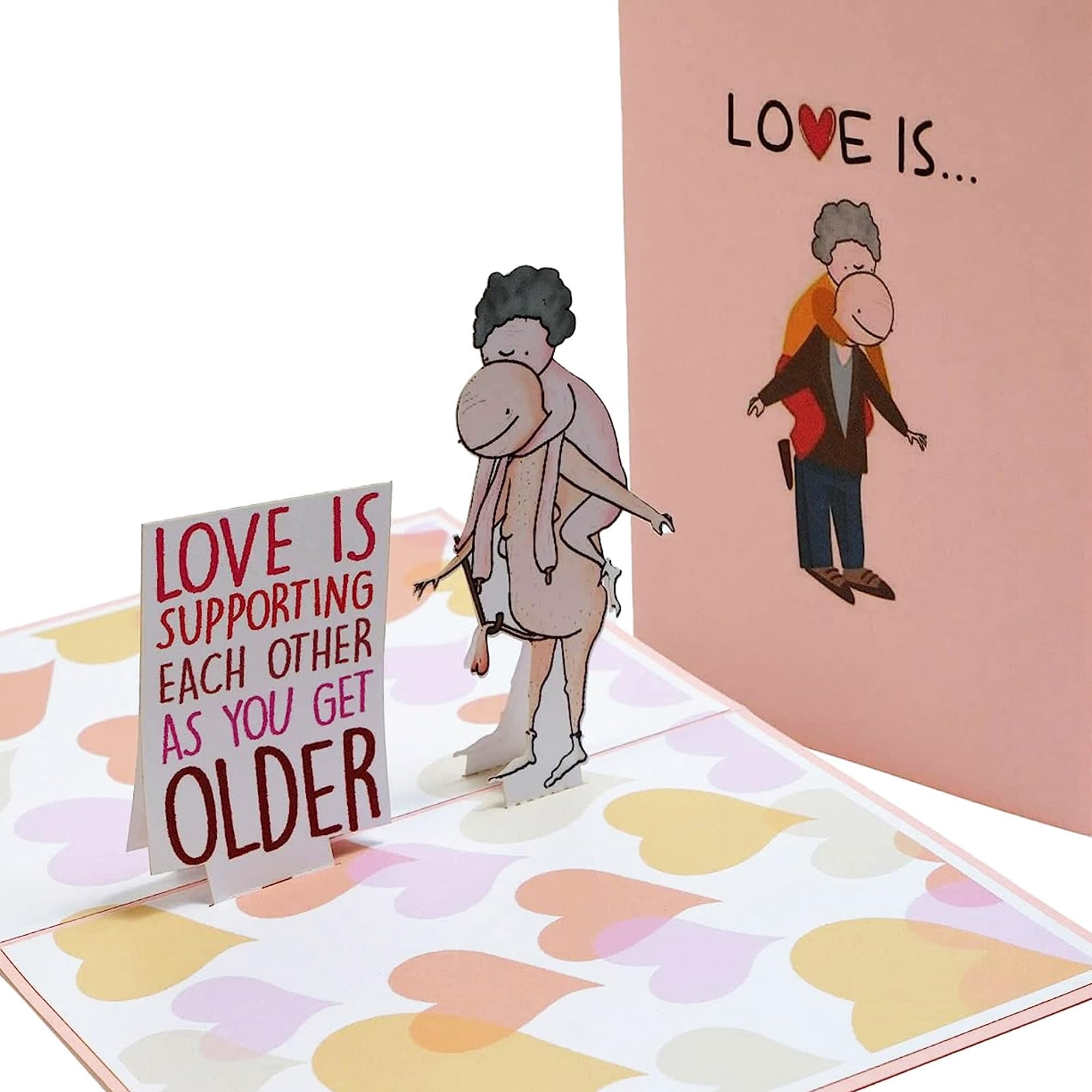 PIDELIGHT Funny Pop-Up Card - Love Is Supporting