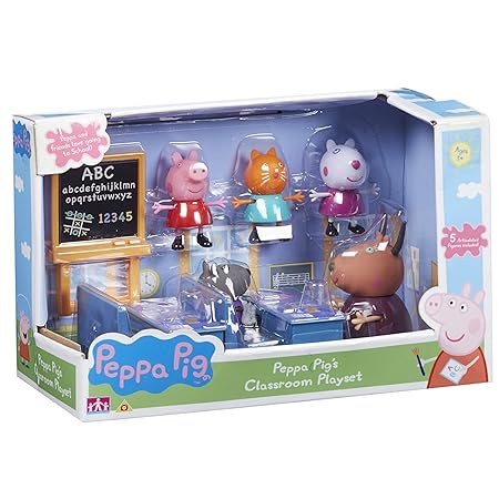 Peppa Wutz, Klassenzimmer-Spielset, inkl. Peppa Wutz und Freunde