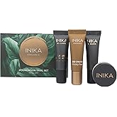 INIKA Organic Foundation Trial Set, Natural Mineral essentials kit, Vegan, Cruelty-Free, Paraben-Free, Rich in Antioxidants and Essential Fatty Acids, Comes in Sustainable Packaging - Very Light