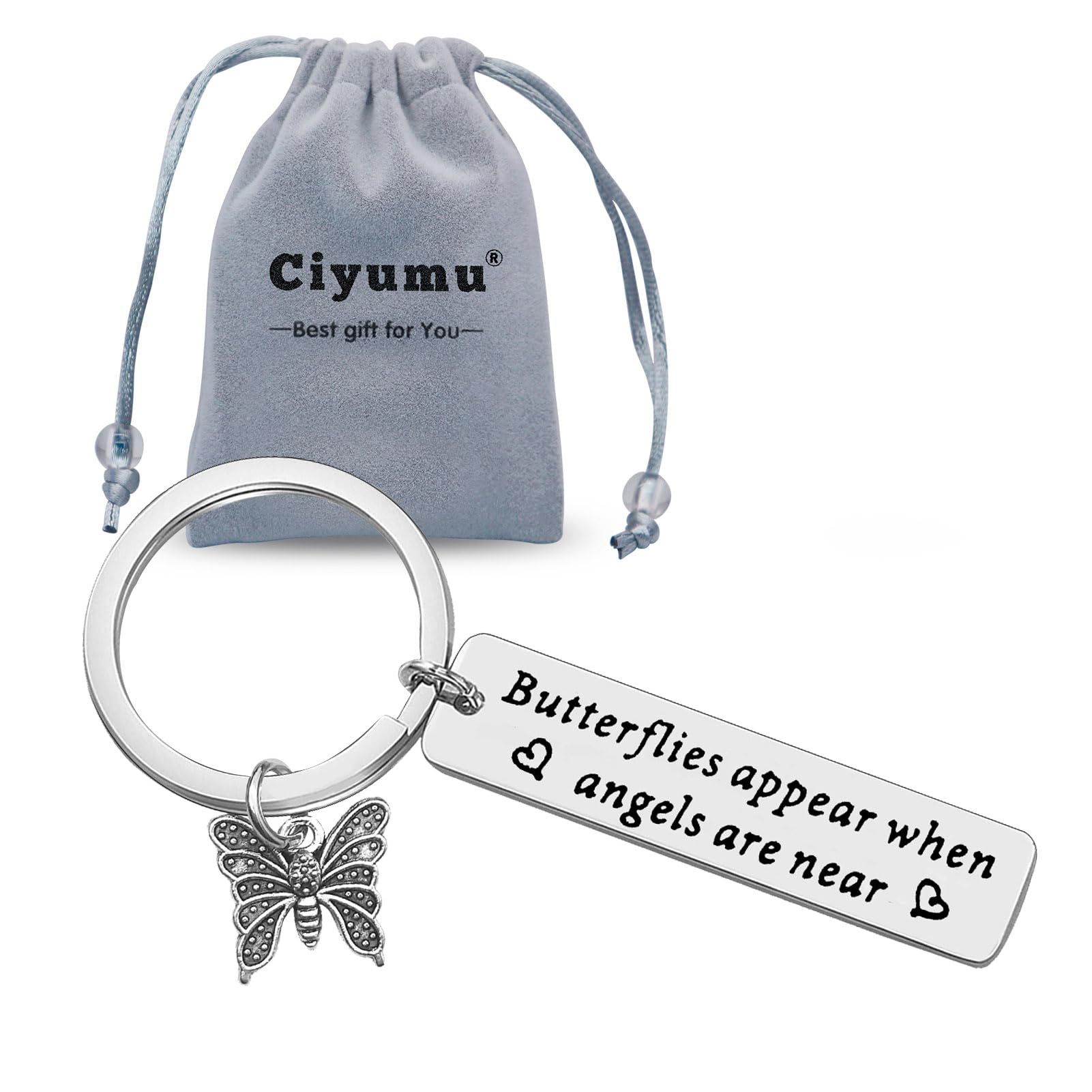 Photo 1 of (see images) Butterfly Memorial Keychain Butterfly Gift Sympathy Gifts