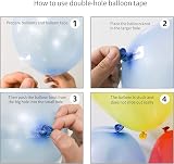 KkaFFe Balloon Arch Kit Tape Strip Single & Double Hole 5m 16ft view 4