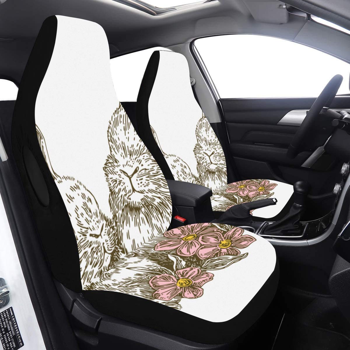 Amazon.com: Custom Car Cover Happy Jumping Rabbit Kawaii Cool Car Seat