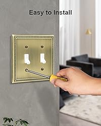 TREEWELL 2-Pack Double Toggle Light Switch Cover