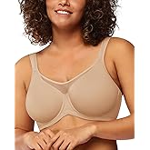 HSIA Minimizer Bras for Women Plus Size, Full Coverage Coolcomfort T Shirt Unlined Bra with Underwire for Heavy Breast