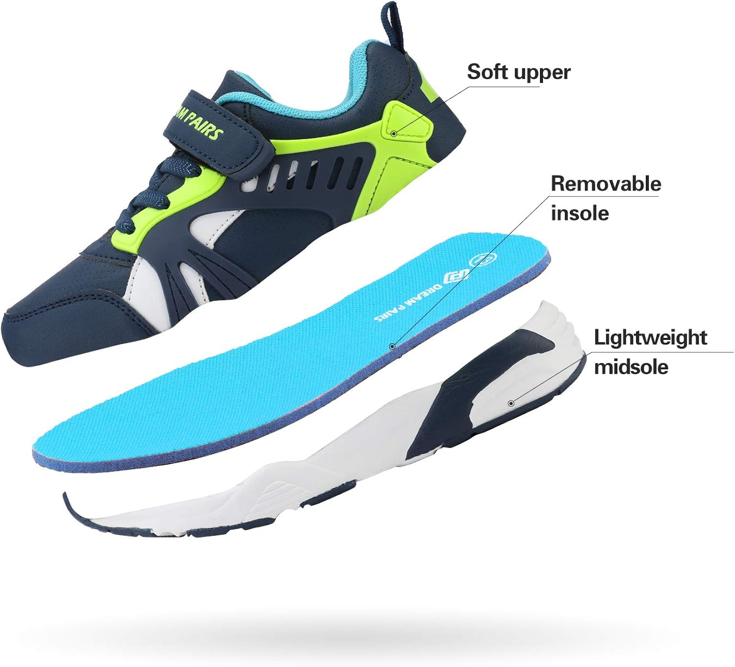  | DREAM PAIRS Boys Girls Athletic Sports Sneakers Tennis Running Shoes | Running