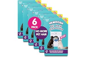 Vamoosh Pet Hair Remover for Laundry 18x3.5oz (6 Boxes) Cat and Dog Hair Remover for Washing Machine (Up to 18 Washes) Laundry Machine Cleaner, Easily Dissolves Dog, Cat, Horse and Animal Fur