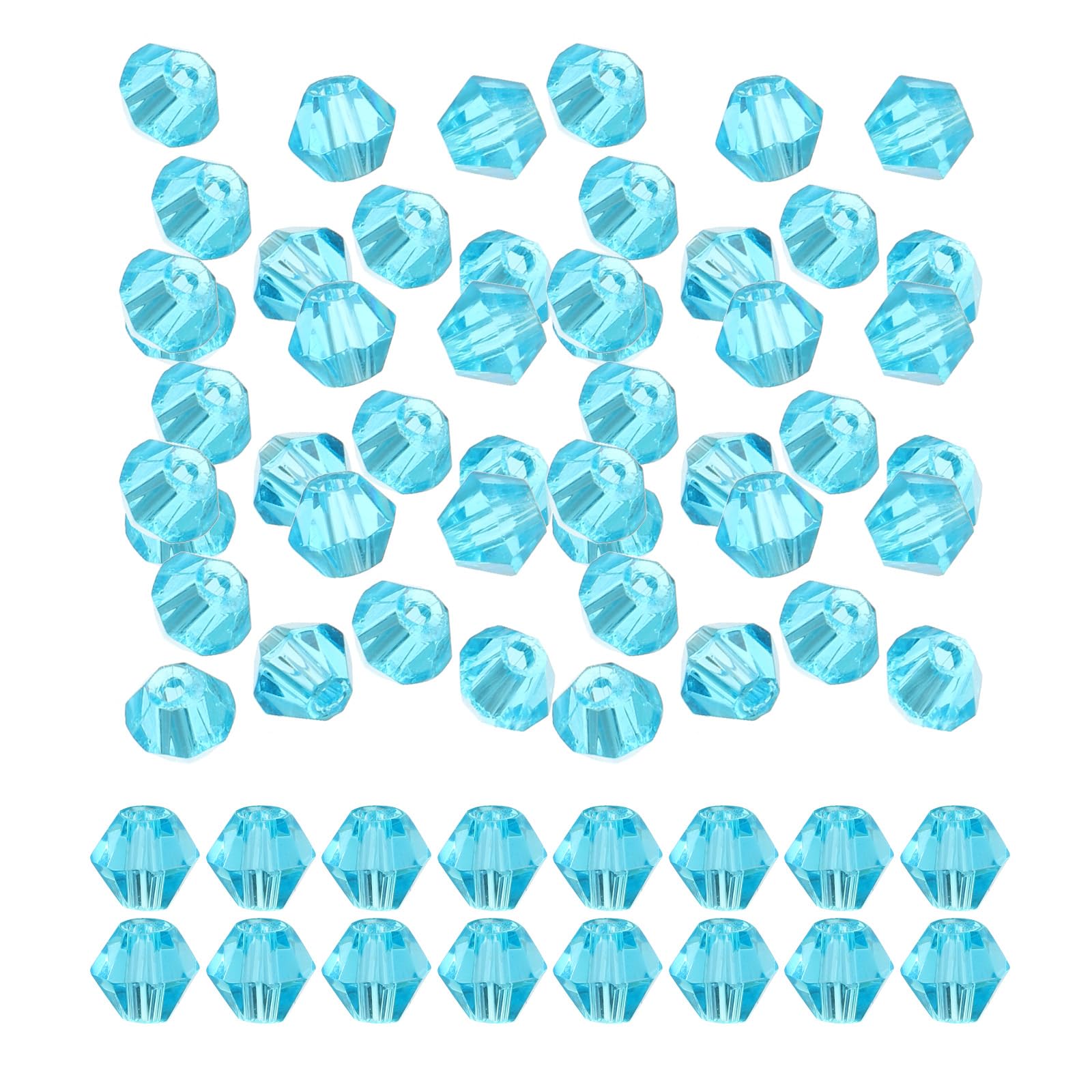 PATIKIL 4mm Bicone Glass Beads, 1800 Pcs Small Faceted Bicone Crystal Beads Charm for Earring Bracelets Necklaces Rings Jewelry Making DIY, Blue