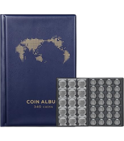 Amazon.com: 350 Pockets Coin Albums - 35x30 mm/1.3x1.1 inch Pocket