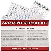 1 Pack Vehicle Accident Report Kit in Envelope 6 * 9.45inch Driver's Vehicle Inspection Report for Helps Drivers Collect Organize Report Vehicle Accident Information (1)