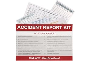 WANGDEFA 5 Pack Vehicle Accident Report Kit in Envelope 6 * 9.45inch Driver's Vehicle Inspection Report for Helps Drivers Collect Organize Report Vehicle Accident Information