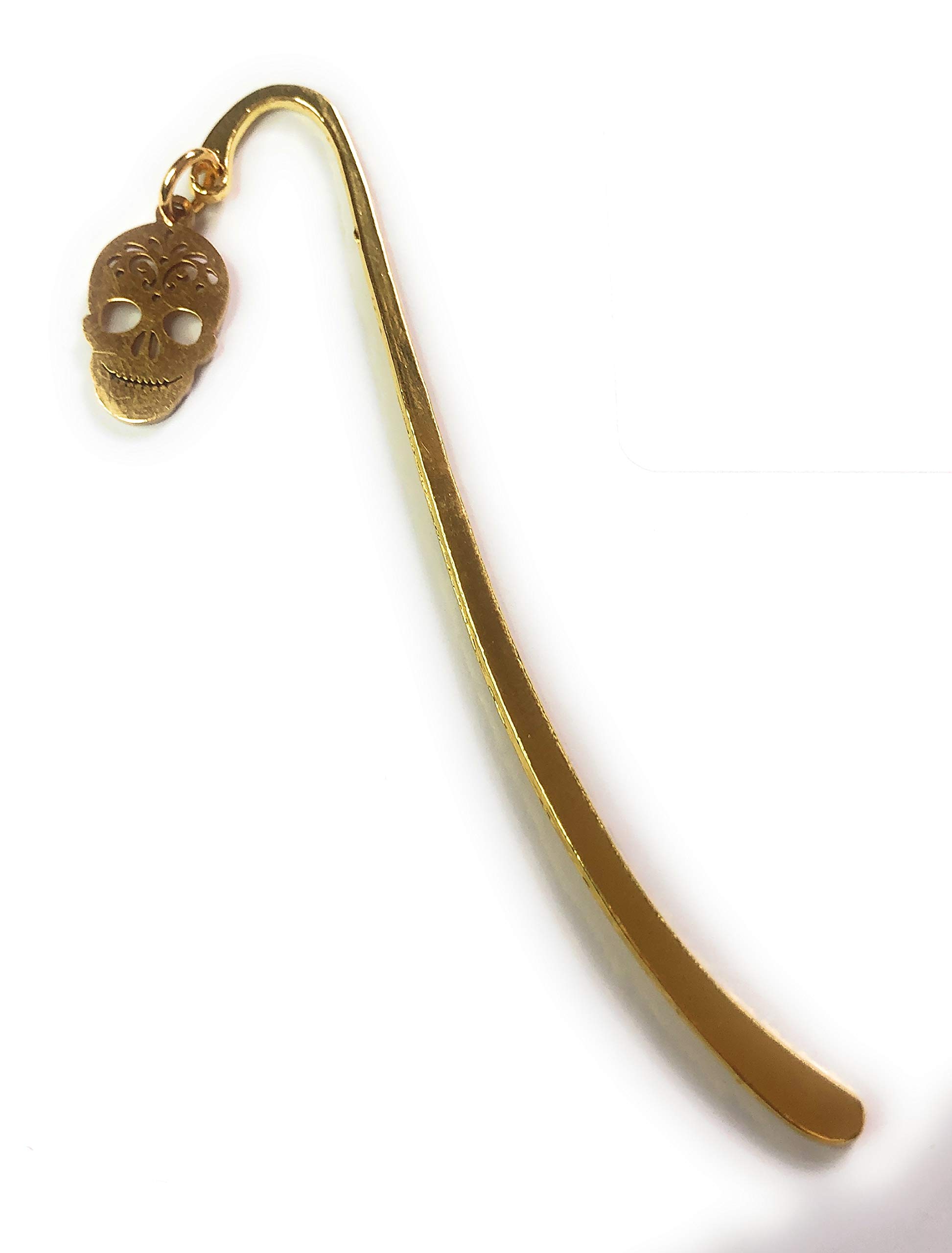 FizzyButton Gifts Gold Sugar Skull mini Bookmark in Gift Bag