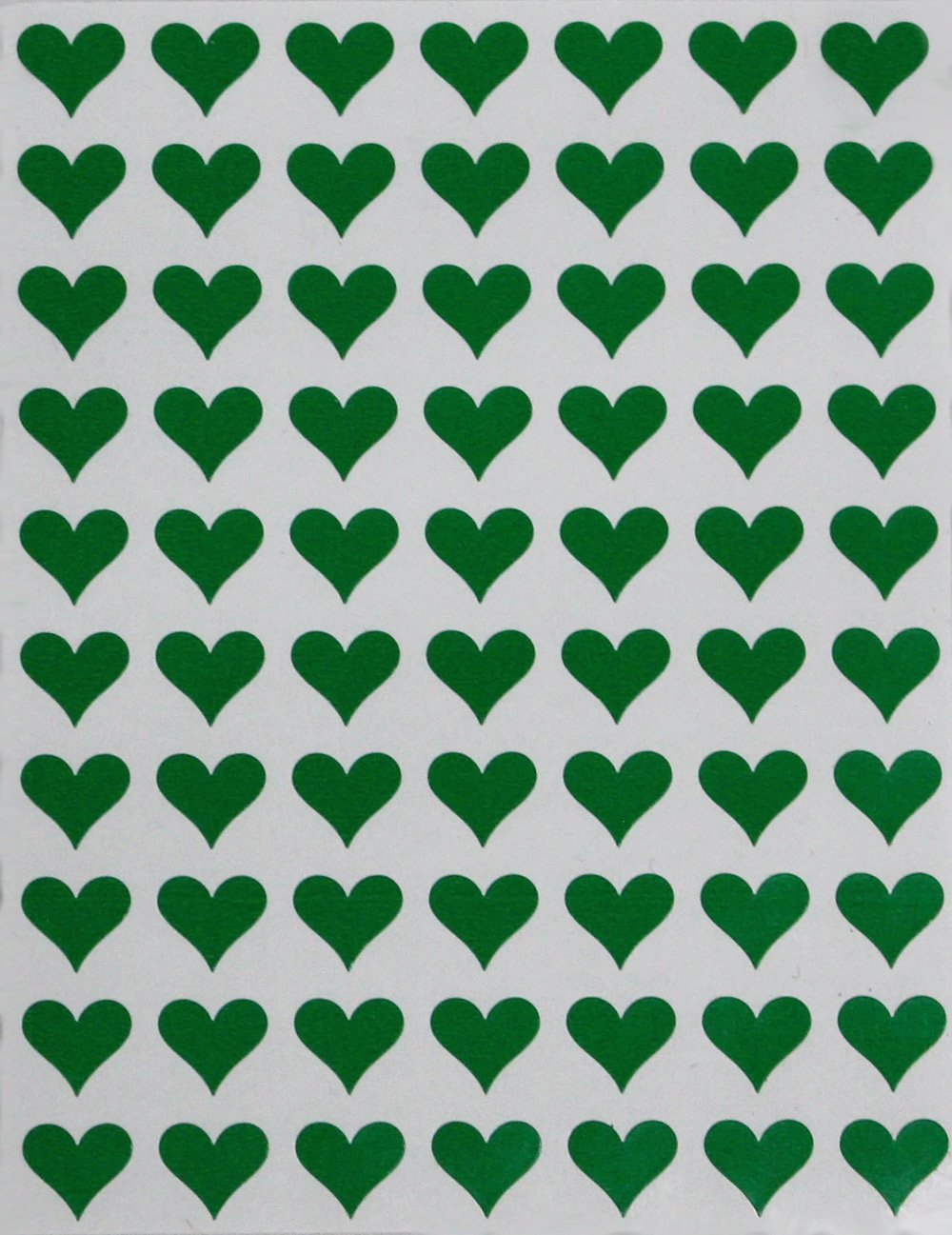 Love Heart Sticker Labels in Green - 1.3cm (13mm) 0.5 inch Heart Stickers for Party Favors, Invitation Seals, Gift Packaging, Boxes and Bags - 1050 Pack by Royal green