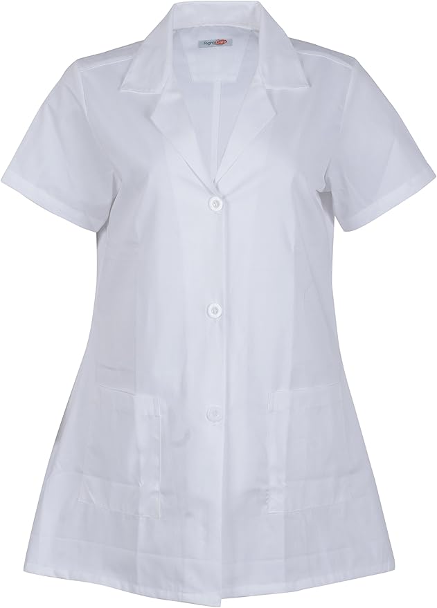 Buy RightCare Women's Half Sleeves Doctor/Lab Coat Apron (White) at