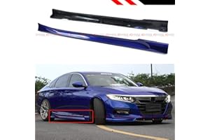 CUZTOM TUNING Night Pearl Blue Add-on JDM Side Skirt Extensions Compatible with 2018-2020 Honda Accord Model