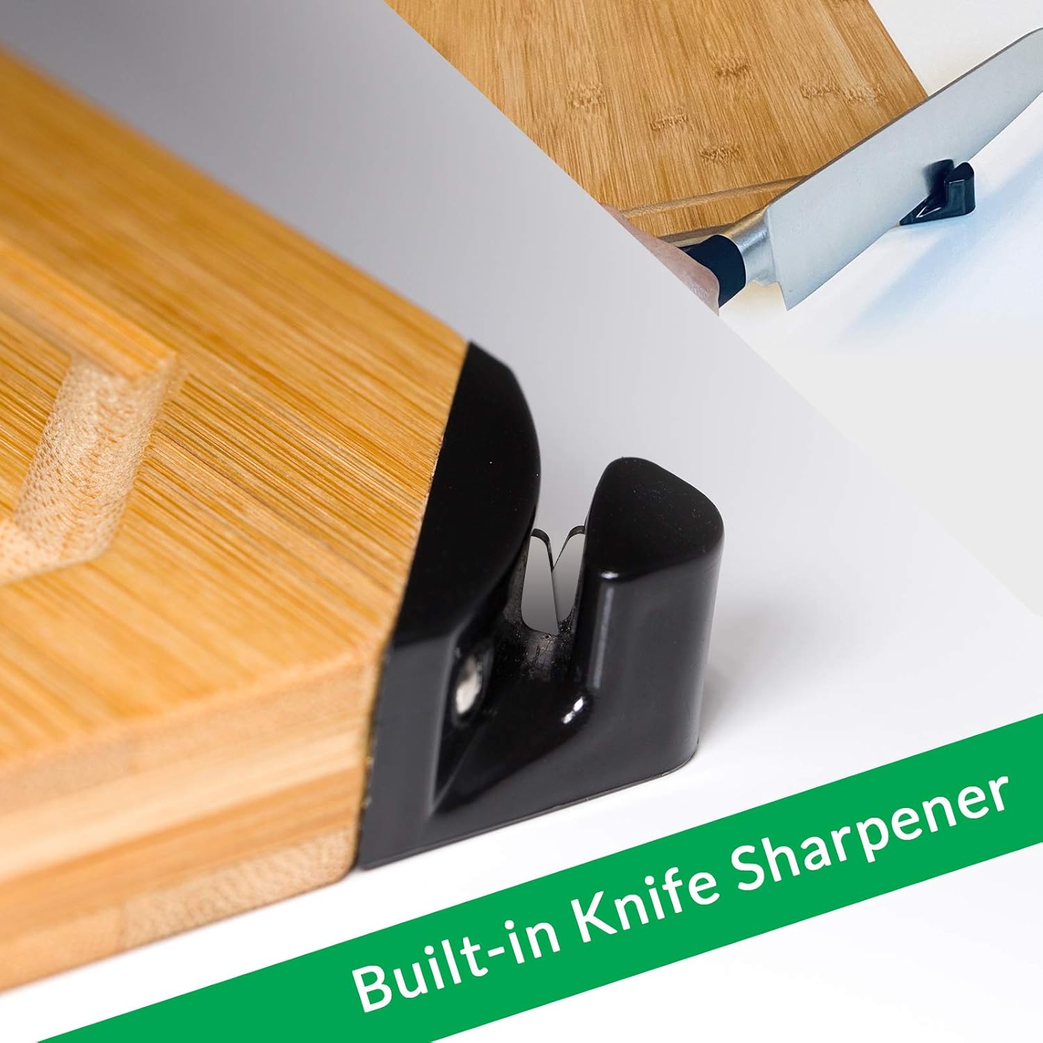 Lazzaro Chopping Board with Knife Sharperener - Image 3
