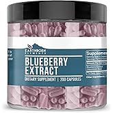Earthborn Elements Blueberry 10:1 Extract Capsules, Pure & Undiluted, No Additives