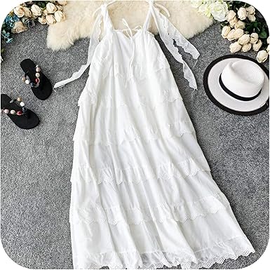 white midi beach dress