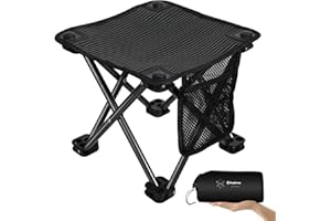 KingCamp Camping Stool Small Protable Folding Stool Mini Lightweight Backpacking Slacker Chair for Outdoor Camping Hiking Fishing Traveling Picnic