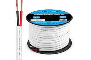 ADILSWIL 16 Gauge Speaker Wire (50FT), Electrical Wire,16 AWG Stranded PVC Extension Cord, 12V Low Voltage/Tinned Copper/Flexible Cable for Automotive Wiring, Lamp Cord, Marine Cable-CCA