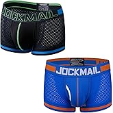 JOCKMAIL 2 Pack/PCS Men's Mesh U Pouch Underwear Mens Underwear Briefs Boxer Briefs Breathable Underpants Pants Trunks