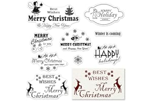 Tampons transparents pour la fabrication de cartes et les décorations d'albums photo, élan, arbre de Noël, flocons de neige, 