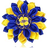 Keeblon Sigmaa Gamma Rho Brooch Pin for Women 1922 SGRho Gift Greek Sorority Paraphernalia Jewelry Sigmaa Pin (Satin 5.5" Flower Sorority Pin)