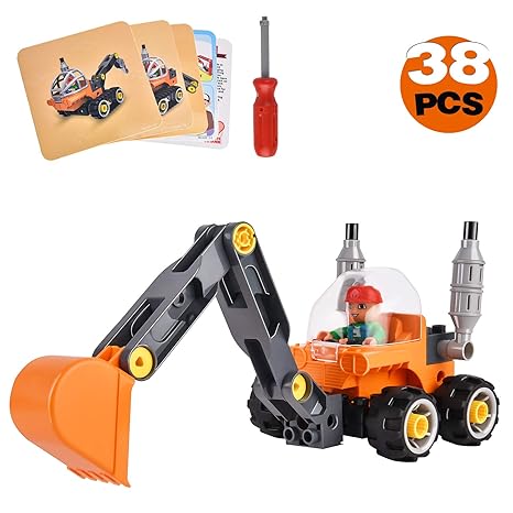 Rainbrace Educational Stem Toys For Boys Construction Toy Trucks For Kids Take Apart Toys Gifts For Boys Girls Toddlers Age 3 Year Old