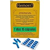 Hemorr7: 7Days 15 Capsules Herbal Hemorrhoid Detox Formula,Fórmula Herbal para desintoxicar las hemorroides Durante 7 días