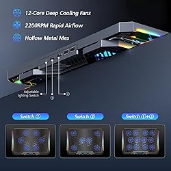 Trullypine Laptop Cooling Pad with 12 Quiet