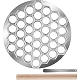 Pelmeni Ravioli Maker Molds With Rolling pin And Pick stick,Stainless Steel,Handmade Dumping 27cm Metal Molds Set (27cm)