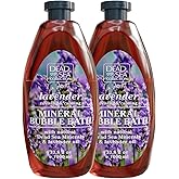 Dead Sea Collection Bubble Bath with Lavender for Women and Men - Lavender Oil and Pure Dead Sea Minerals - Nourishing and Moisturizing Skin - Pack of 2 (67.6 fl.oz)